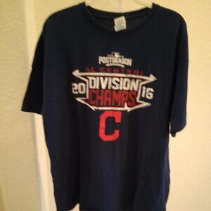 Cleveland Indians 2016 Divisional Championship Postseason T-Shirt Size 2XL
